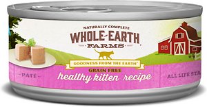 Whole Earth Farms Grain-Free Real Healthy Kitten Recipe Canned Cat Food