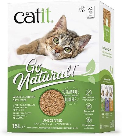 Catit Go Natural Wood Clumping Cat Litter